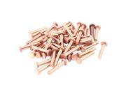 50 Pcs 1 8 Diameter 5 8 Long Flat Head Bolts Copper Solid Rivets Fasteners