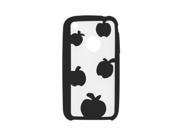 Plastic Apple Pattern Protcetive Phone Case Clear Black for iPhone 3G