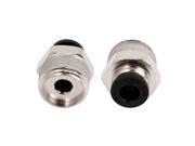 Pneumatic Fittings 6mm Tube to 3 8BSP Male Straight Connector Convertor 2 Pcs