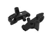 Unique Bargains Pair Screw Mounting Metal Motorcycle Rearview Fixed Bracket Black