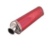 Motorbike 25mm Inlet Dia Red Triangle Shped Exhaust Pipe Muffler