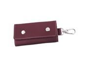 Unique Bargains Press Stud Button Red Keyring Keys Carrying Bag Case Organizer