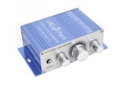 Unique Bargains Blue Aluminum Press Button Switch Control 40W Automobile Audio Amplifier