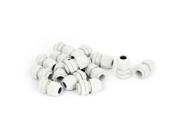 15 Pcs PG9 3.5 8mm 16mm Thread Dia Cable Glands Connector Adapter Joint White