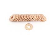 Unique Bargains 20Pcs Copper Crush Washer Flat Seal Ring Fitting 6mmx16mmx2mm