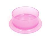 Plastic Dinner Food Water Feeding Bowl Feeder Tool Pink for Pet Dog Puppy