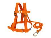 1.53M Orange Nylon Cord Full Body Protection Safety Harness w Metal Hook