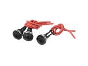 Car Vehicle AC 250V 5A 23mm Thread 2 Wired Momentary Push Switch 3 Pcs