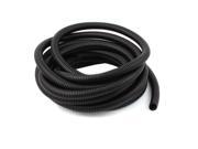 14mm Inner Dia Flexible Corrugated Tube Hose Cable Pipe Black 7.5M 24.6Ft