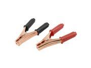 Unique Bargains 2 Pcs 30A Spring Loaded Alligator Clip Welding Ground Earth Clamp Red Black