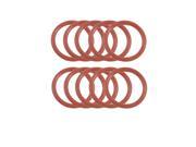 Unique Bargains 10 Pieces 19mm x 2.5mm Silicone O Rings Oil Seals Gasket Dark Red