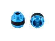 Unique Bargains 2pcs Motorbike Modified Aluminum Front wheel Drop Resistance Fork Cup Blue Black