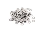 100Pcs M4x9mmx0.8mm Stainless Steel Metric Round Flat Washer for Bolt Screw