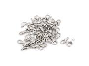Unique Bargains 50 Pcs 14mm Lobster Claw Clasps Hook Buckles Fasteners for Necklace Bangle
