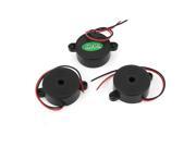 Black Housing DC 3 24V Industrial Electronic Continuous Sound Buzzer 3 Pcs