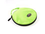 Unique Bargains Zipper Closure 20 Capacity CD VCD DVD Round Bag Holder Lime Green for Vehicles