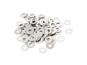 100Pcs M4x10mmx0.5mm Stainless Steel Metric Round Flat Washer for Bolt Screw