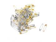 Unique Bargains 113 Pcs Houshold 0.7 x 0.16 ize Gold Tone Repair Part Safety Pins