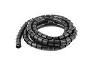 Unique Bargains Flexible Spiral Tube Cable Wire Wrap Computer Cord Manage 6.5Ft 6.5Feet Black