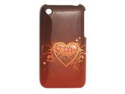 Protective Back Case Plastic Heart Cover for iPhone 3G