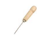 Unique Bargains Wood Grip Canvas Leather Working Sewing Awl Handy Tool 15cm Long