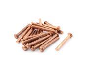 20 Pcs 3 16 Diameter 1 37 64 L Shank Round Head Copper Solid Rivets Fasteners