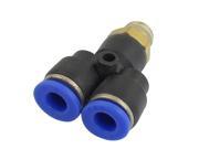 Unique Bargains Industry Pneumatic 6mm x 1 8 PT Thread Y Type Tubing Quick Fitting