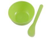 Unique Bargains 2 in 1 DIY Mask Mixing Bowl Stick Bowl Set Green for Woman