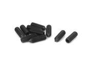 Unique Bargains M6x20mm 1mm Pitch 12.9 Alloy Steel Hex Socket Set Cone Point Grub Screws 10pcs