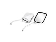 Unique Bargains Pair Silver Tone 10mm Bolt Motorcycle Driver Rearview Mirror for Honda Prince