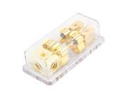 Unique Bargains Gold Tone Clear Shell Inline Circuit Breaker Fuse for Car