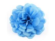 Woman Clothes Ornament Floral Design Flower Corsage Brooch Pin Blue