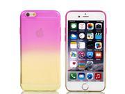 Transparent Soft Phone Skin Cover Purple Yellow for iPhone 6 4.7
