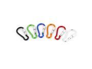 6Pcs Buckle Clip Aluminum Alloy Multicolor Carabiner Hook Keychain for Camping