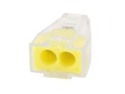 Unique Bargains 14 12AWG 2 Holes Push in Terminal Yellow Nylon Electric Wire Connector