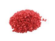 500Pcs Red Soft Plastic PVC Insulated End Sleeves Caps Cover 12mm Dia