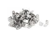 25mmx25mm Stainless Steel Corner Brace Joint Right Angle Bracket Shelf 100Pcs