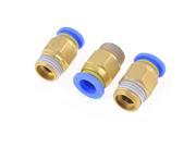 8mm Tube Quick Connector 1 4 Male Thread Pneumatic Fitting Coupling 3 Pieces