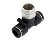 Unique Bargains Pneumatic 12mm to 1 2 PT Male Thread T Joint One Touch Quick Fitting