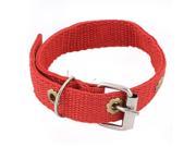 Single Pin Buckle Pet Dog Adjustable Collar Red 32cm Length