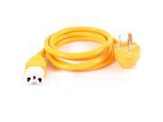 AU Plug to C15 Female 1.4M Power Cable Lead Cord 250VAC 13A Yellow for Laptop PC