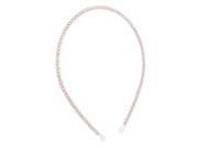 Unique Bargains Pink Plastic Crystal Beads Decor Hair Band Hoop Headwear for Girls Women