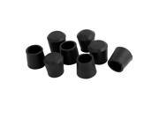 Household Cone Design Furniture Table Foot Covers Protectors Black 8 Pcs