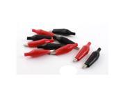 Unique Bargains 10 Pcs Red Black Electric Alligator Test Clip Clamp 53mm for Testing Work