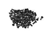 Unique Bargains 200 x PCB 8.0mm Push in Height Black Nylon Clips Fasteners Rivets Pry Pins