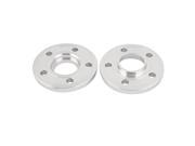 Car 5x108 Bolt 15mm Thickness Wheel Hub Adapter Spacer Silver Tone Pair