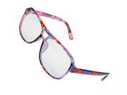 Floral Print MC Lens Spectacles Plano Glasses for Lady