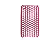 Hex Perforated Fuchsia Plastic Cover for iPhone 3G 3GS