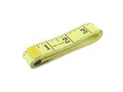 Unique Bargains Sewing Tailor Dieting Cloth Measure Tool Soft Flat Ruler Tape Yellow 1.5M 60