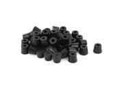 47 Pcs 17 x 13mm Furniture Rubber Feet Washer Pad Covers Black